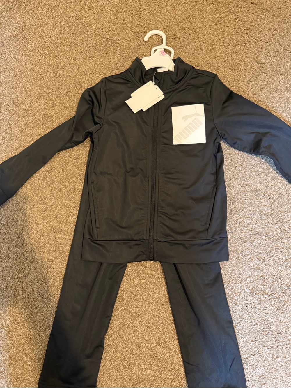 Puma Kids Black Jacket and Pants Matching Set